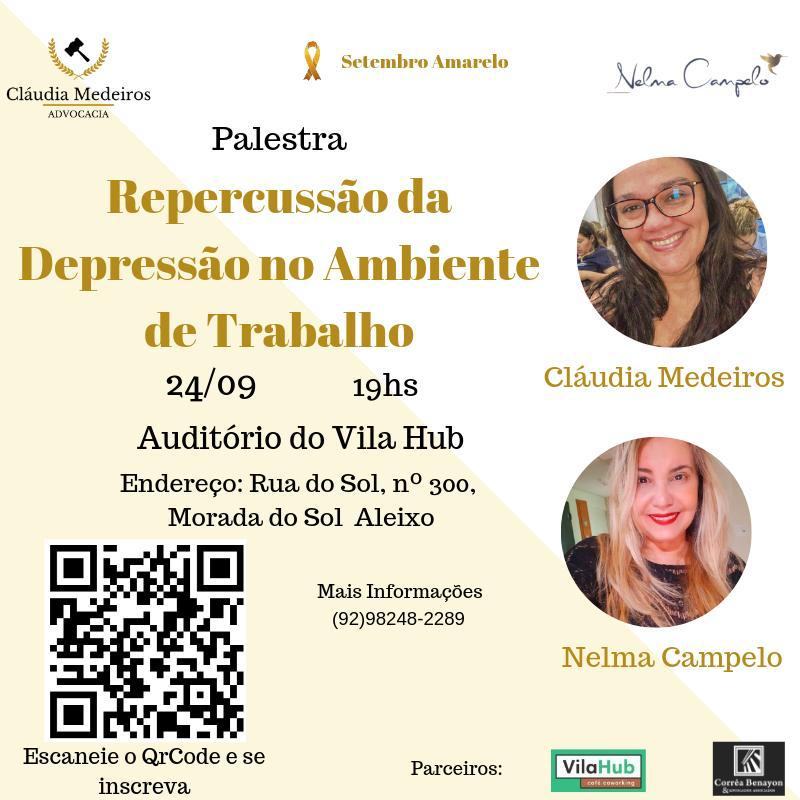 palestra repercussão da depressão no ambiente de trabalho 24092019