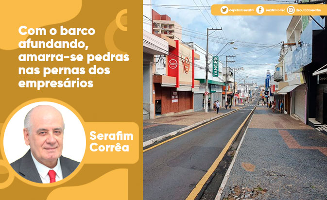 Com o barco afundando, amarra-se pedras nas pernas dos empresários