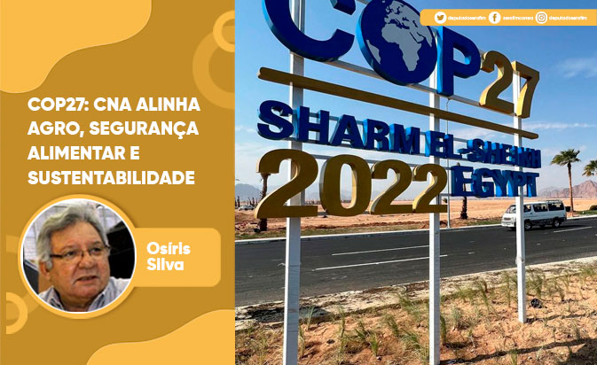 COP27: CNA ALINHA AGRO, SEGURANÇA ALIMENTAR E SUSTENTABILIDADE